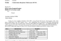 Surat Resmi Panitia Penjaringan Balontum Perbasi Provinsi Jambi