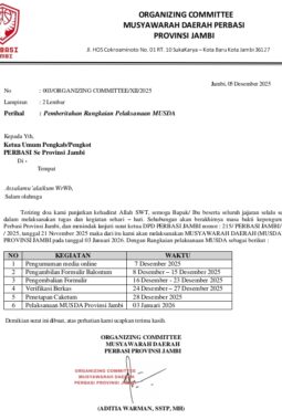 Bakal Adakan Musda Dalam Waktu Dekat, Perbasi Provinsi Jambi Juga Keluarkan Syarat Jadi Caketum