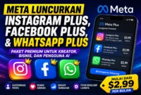 Meta Perkenalkan Paket Langganan Premium untuk Instagram, Facebook, dan WhatsApp (Foto: Ai)