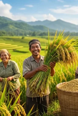 Beras Bukan Lagi Pemicu Utama Inflasi, Kesejahteraan Petani Padi April 2026 Meningkat Tajam
