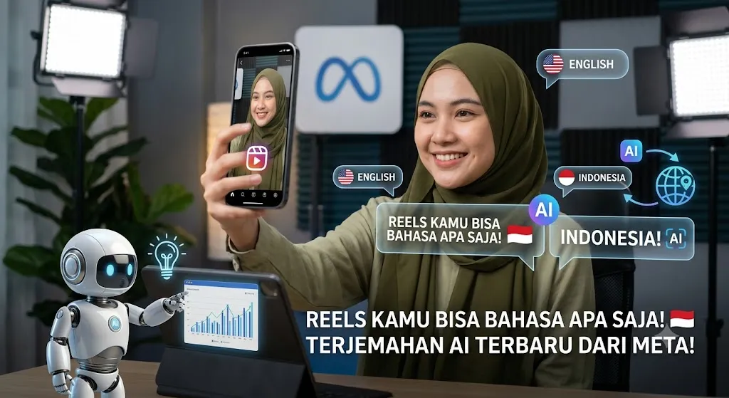 Meta Rilis Fitur Terjemahan AI Reels Bahasa Indonesia (Foto: Ai)