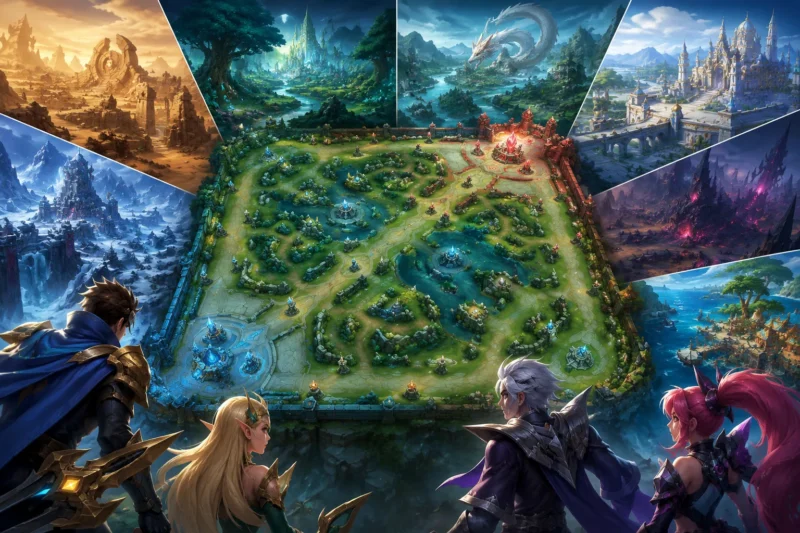 ILustrasi. Land of Dawn Mobile Legends, Wilayah, Lane, dan Fungsinya (Foto: Ai)