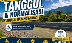 Proyek Tanggul dan Normalisasi Sungai Batang Merao Dikebut, Warga Harap Banjir Segera Teratasi