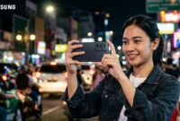 Fitur Nightography Samsung Galaxy A37 5G Bikin Video Malam Jernih (Foto: Ai)