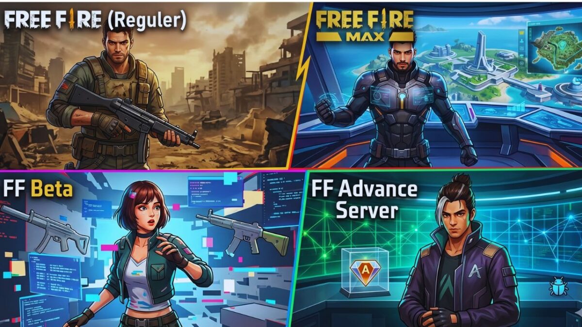 Perbedaan Free Fire Reguler, MAX, Beta, dan Advance Server (Foto: Ai)