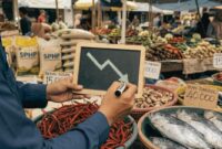 Harga Pangan Pokok Pasar Induk Tanjung Bajure Stabil, Cabe dan Ikan Turun! (Foto: Ai)