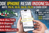 Arti Kode iPhone Resmi Indonesia PA/A, ID/A, SA/A, FE/A (Foto: Ai)