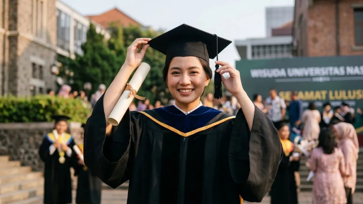Ilustrasi. Makna Filosofis Toga Wisuda, Bukan Sekadar Simbol Kelulusan (Foto: Ai)