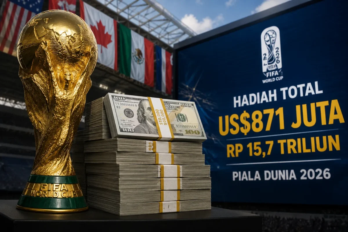 FIFA Pecahkan Rekor Hadiah Piala Dunia 2026, Juara Raih Rp918 Miliar (Foto: Ai)