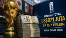 FIFA Pecahkan Rekor Hadiah Piala Dunia 2026, Juara Raih Rp918 Miliar (Foto: Ai)