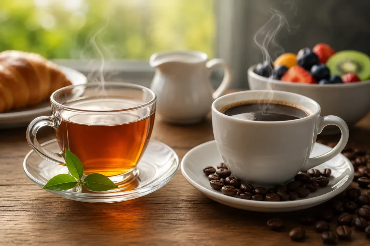 Teh vs Kopi, Mana Pilihan Terbaik untuk Sarapan? (Foto: ChatGPT)
