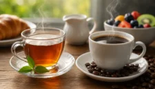 Teh vs Kopi, Mana Pilihan Terbaik untuk Sarapan? (Foto: ChatGPT)