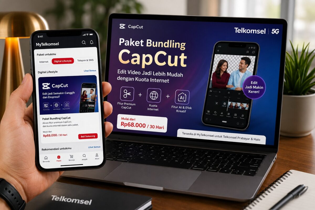 Edit Video Kini Lebih Praktis, Telkomsel Luncurkan Paket CapCut dengan Kuota Internet (Foto: ChatGPT)