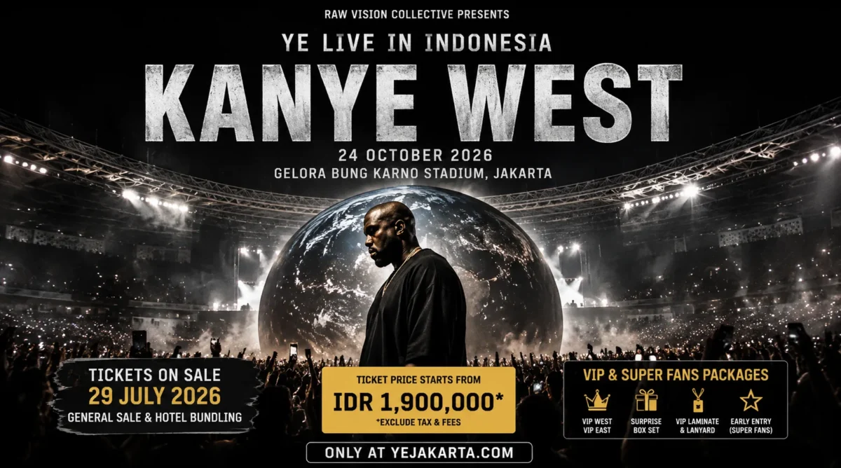 Tiket Konser Kanye West Jakarta 2026 Resmi Dijual (Foto: ChatGPT)