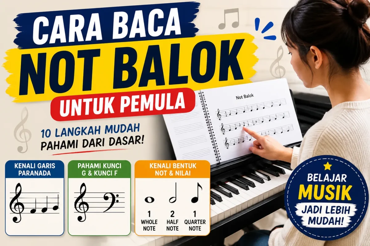 Cara Baca Not Balok untuk Pemula dengan Mudah (Foto: ChatGPT)