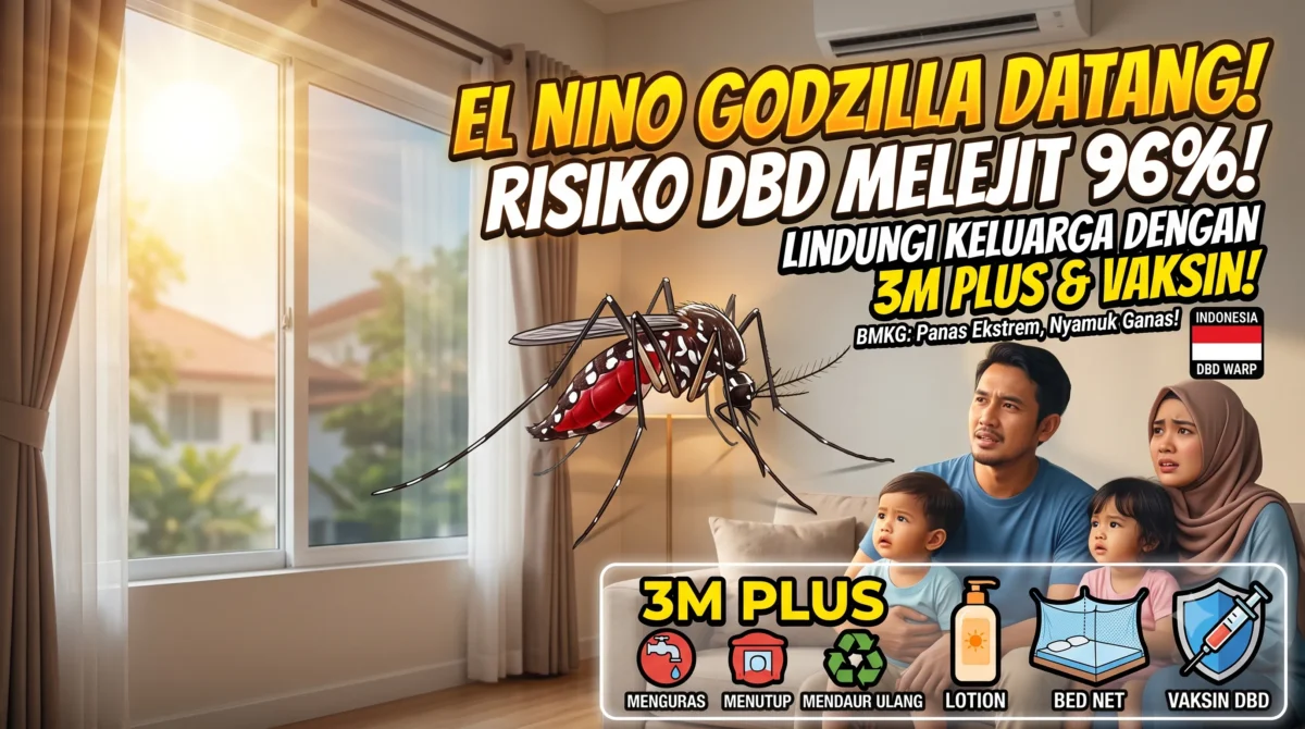 Waspada Risiko DBD Saat El Nino Godzilla Melanda Indonesia (Foto: Ai)