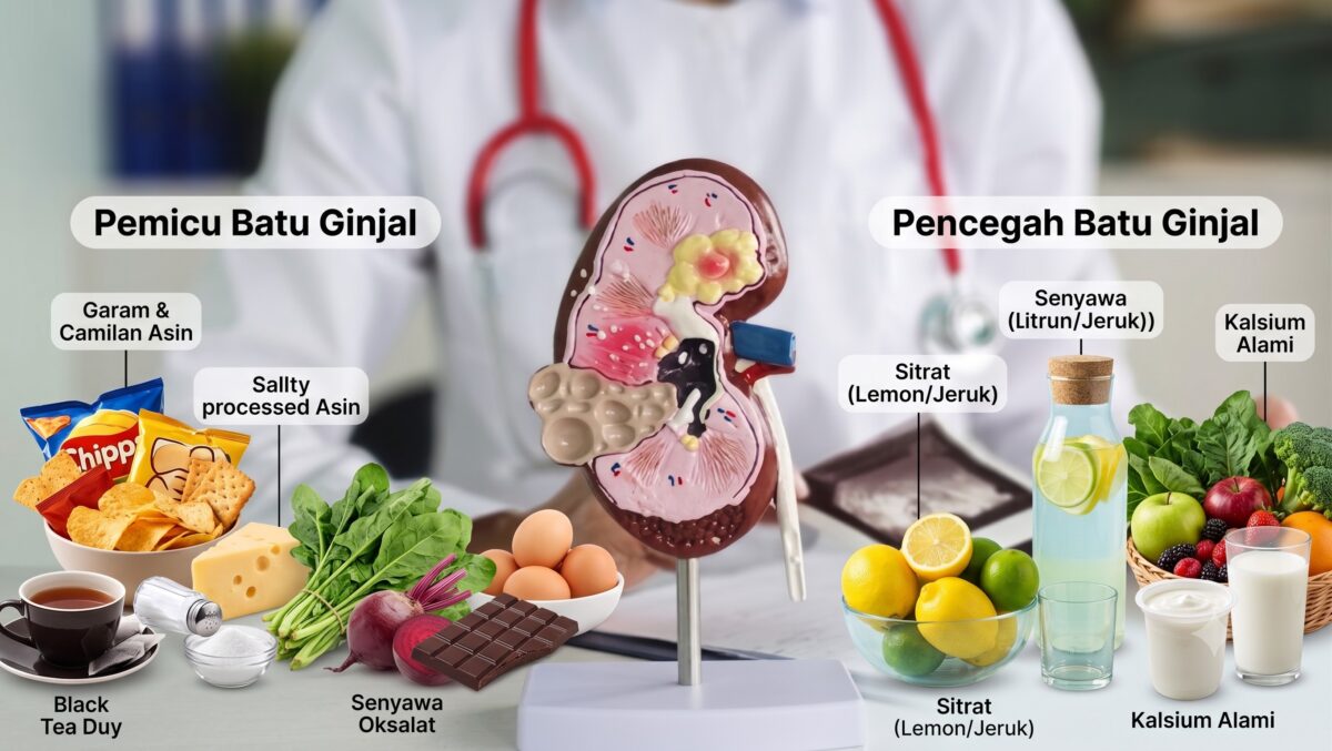 Tak Cuma Kurang Minum, Ternyata 3 Makanan Harian Ini Jadi Pemicu Batu Ginjal (Foto: Getty Images/Nadzeya Haroshka/detikHealth/Ai)
