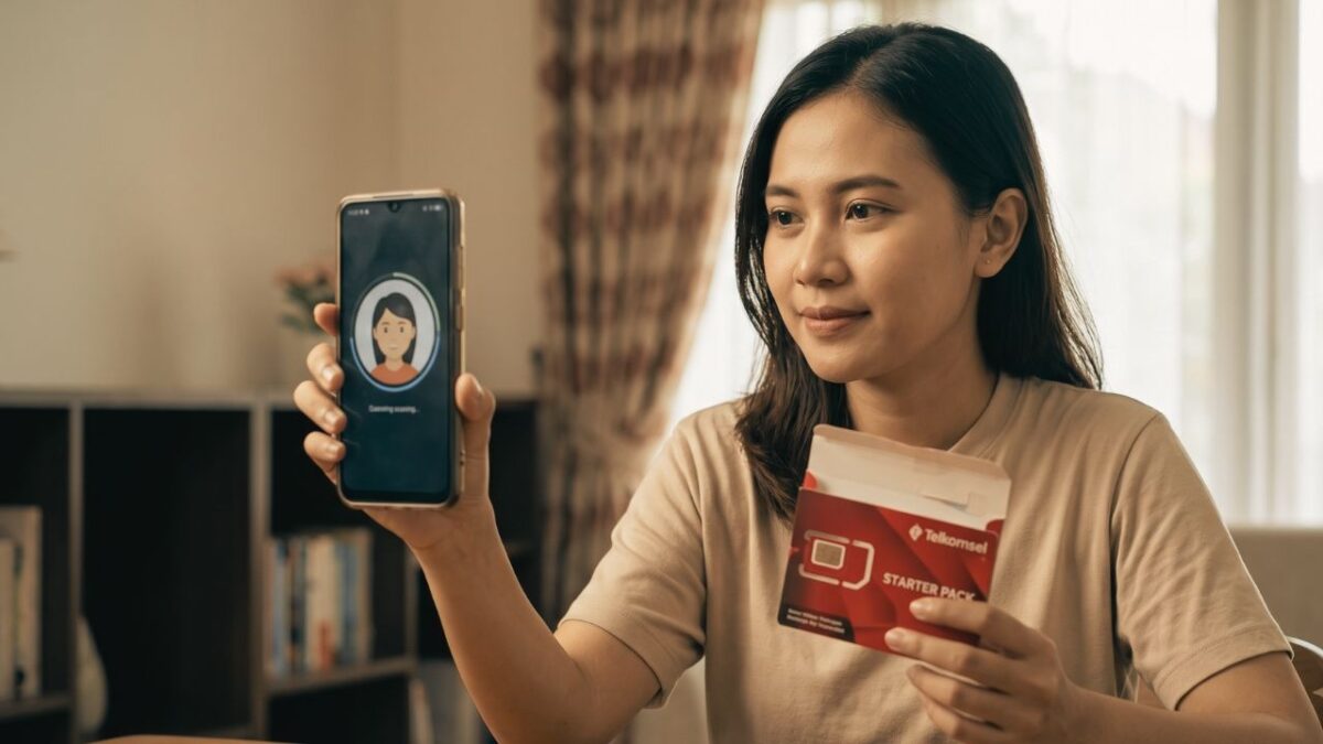 Cara Registrasi Biometrik Kartu SIM Lewat HP (Foto: Ai)