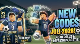Code Build A Soccer Squad Roblox Juli 2026, Klaim Reroll Gratis (Foto: Ai)