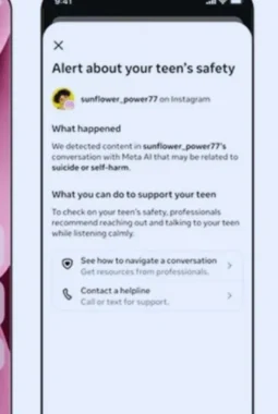 Fitur Keamanan Meta AI Kirim Peringatan Self-Harm ke Orang Tua