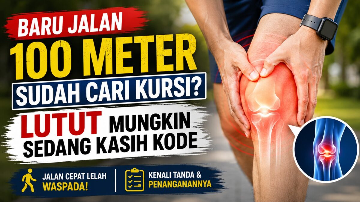 Baru Jalan 100 Meter Sudah Ingin Duduk? Kenali Sinyal Lutut (Foto: ChatGPT)