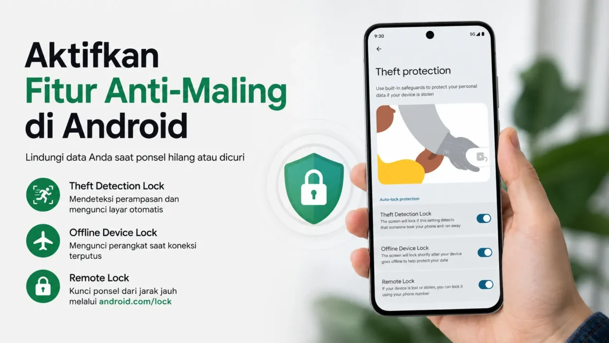 Fitur Anti-Maling Android Bisa Kunci Ponsel Otomatis (Foto: Medcom/ChatGPT)