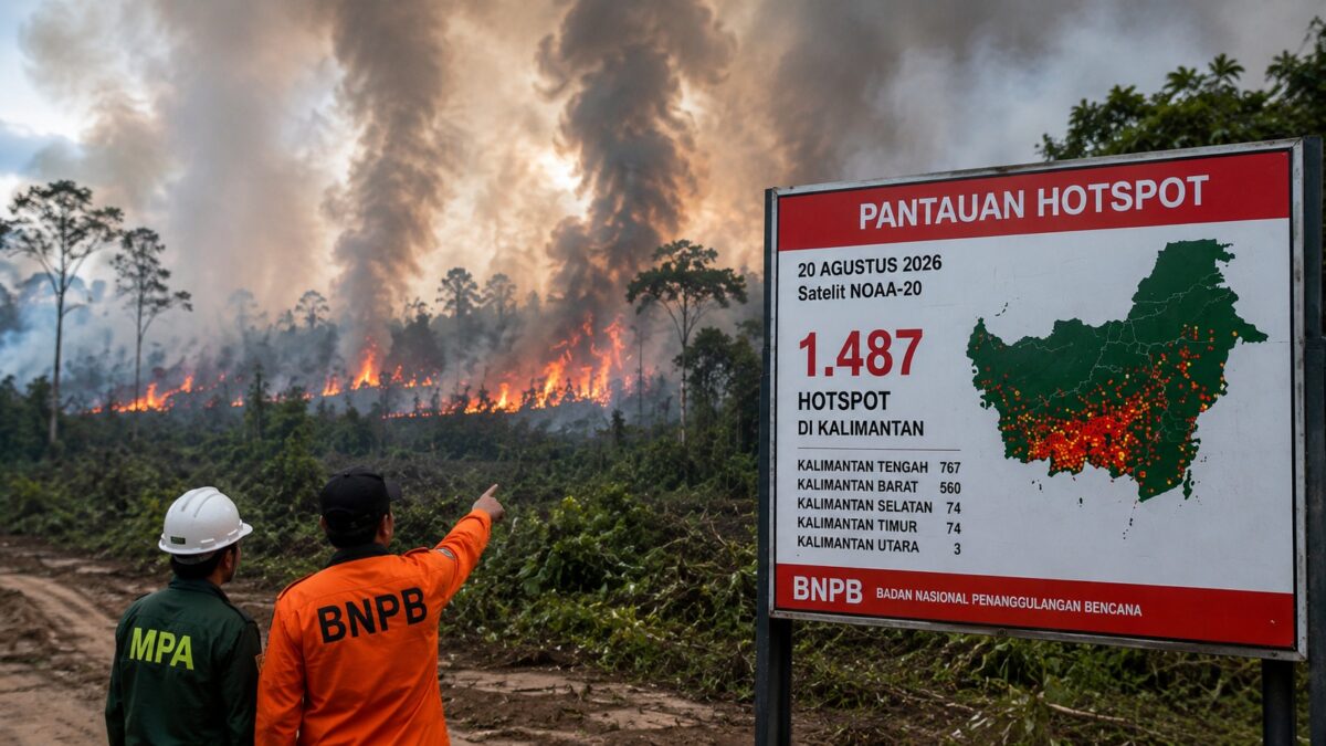 1.487 Hotspot Karhutla Terdeteksi di Kalimantan (Ilustrasi: Ai)