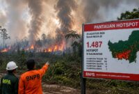 1.487 Hotspot Karhutla Terdeteksi di Kalimantan (Ilustrasi: Ai)
