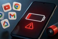 Aplikasi Google Menguras Baterai HP (Ilustrasi: Ai)