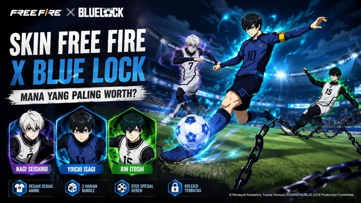 Skin Free Fire x Blue Lock, Mana Paling Worth?