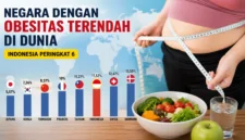 Negara dengan Obesitas Terendah, Indonesia Peringkat 6