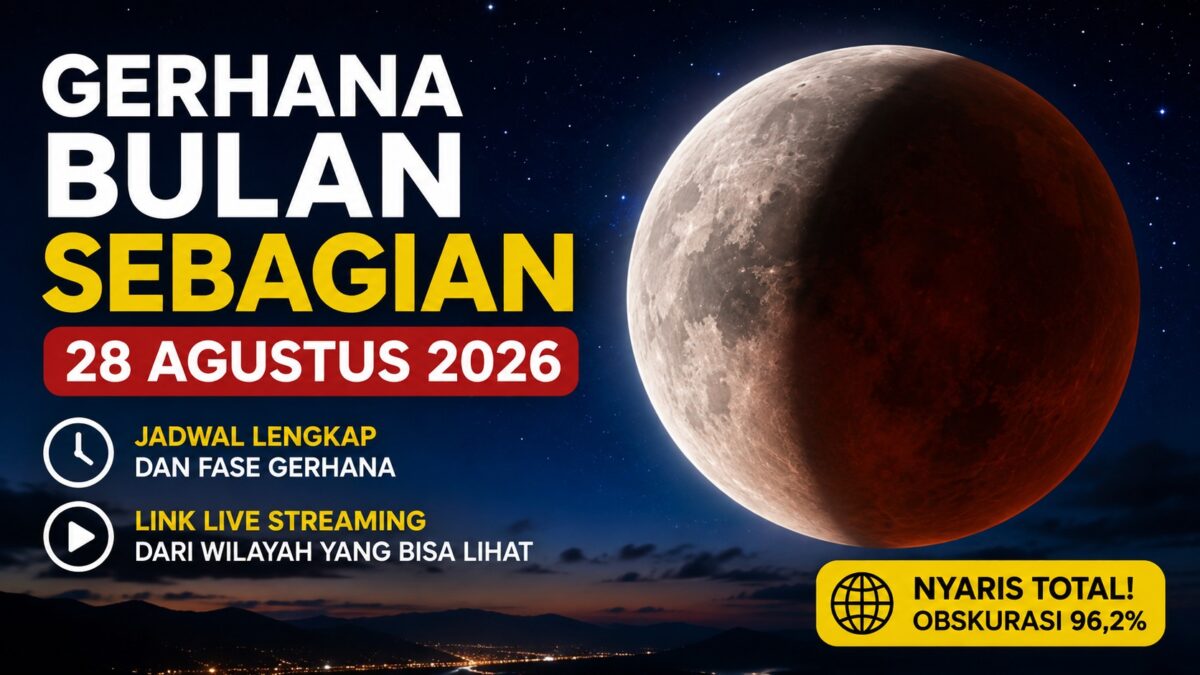 Gerhana Bulan 28 Agustus 2026 Nyaris Total (Foto: Ai)