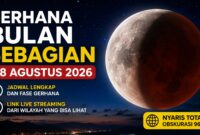 Gerhana Bulan 28 Agustus 2026 Nyaris Total (Foto: Ai)