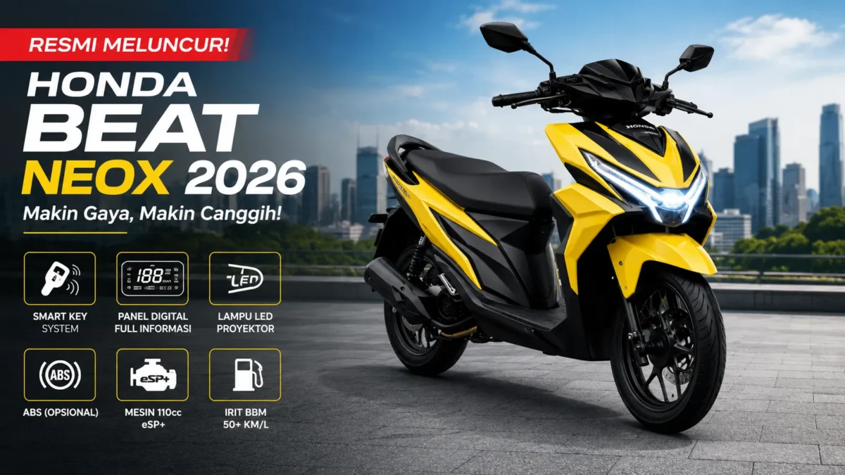 Honda BeAT NeoX 2026 Resmi Meluncur, Bawa Fitur Keyless