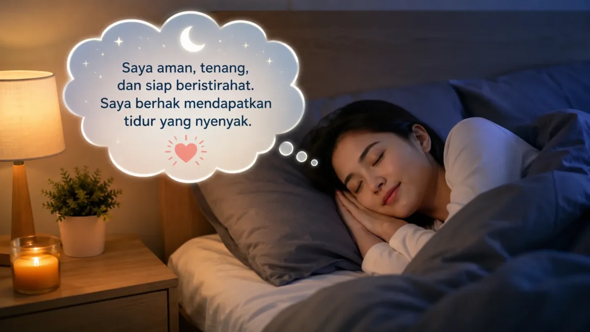 Kalimat Afirmasi Sebelum Tidur untuk Menenangkan Pikiran (Foto: Ai)