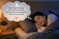 Kalimat Afirmasi Sebelum Tidur untuk Menenangkan Pikiran (Foto: Ai)