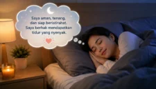 Kalimat Afirmasi Sebelum Tidur untuk Menenangkan Pikiran (Foto: Ai)