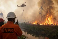 2.610 Hotspot Karhutla Terdeteksi di Kalbar, Jarak Pandang di Bawah 1 Km (Ilustrasi: Ai)