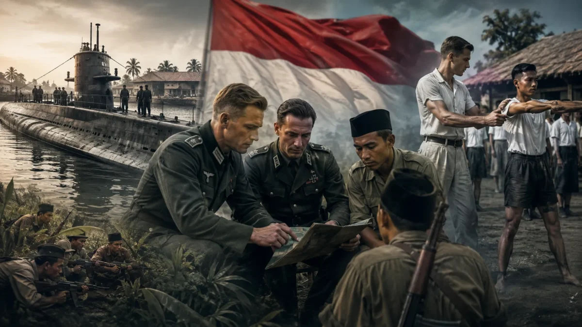Ilustrasi Tentara Jerman di Indonesia Saat Revolusi Kemerdekaan (Foto: Ai)