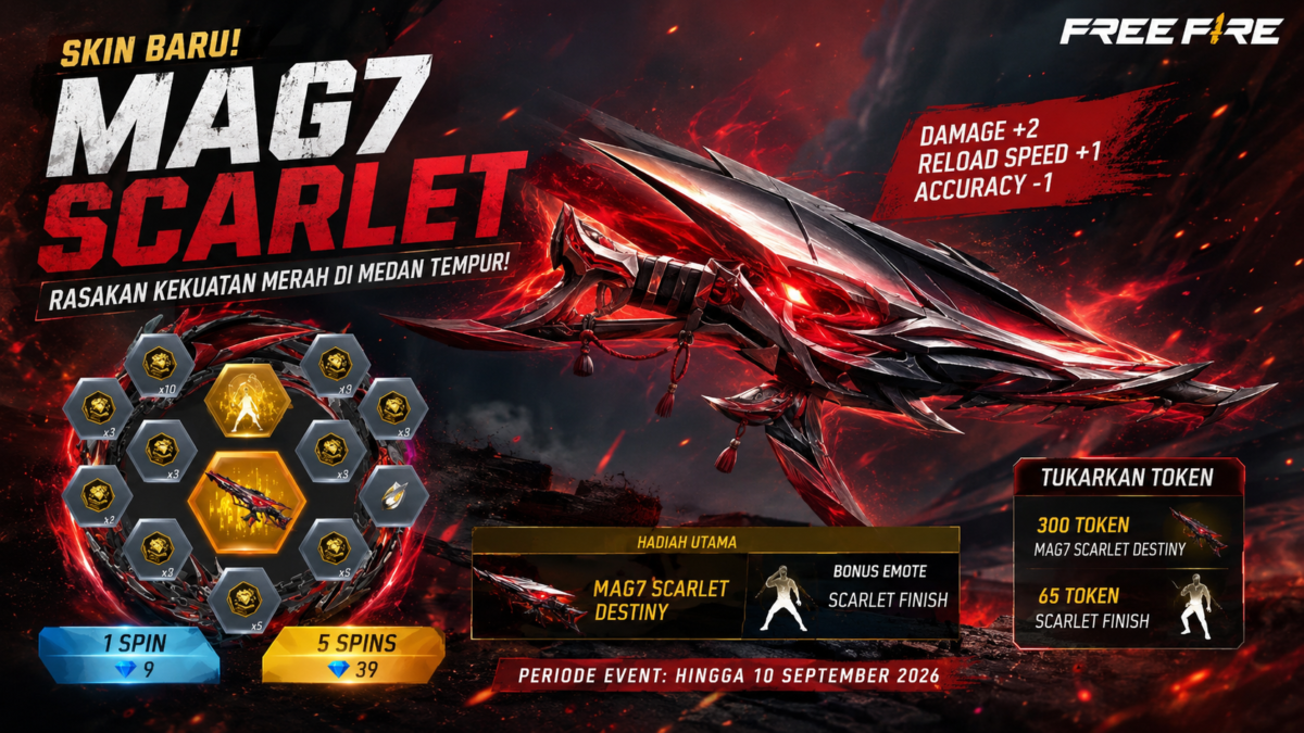 Skin MAG7 Scarlet FF, Atribut dan Cara Mendapatkannya