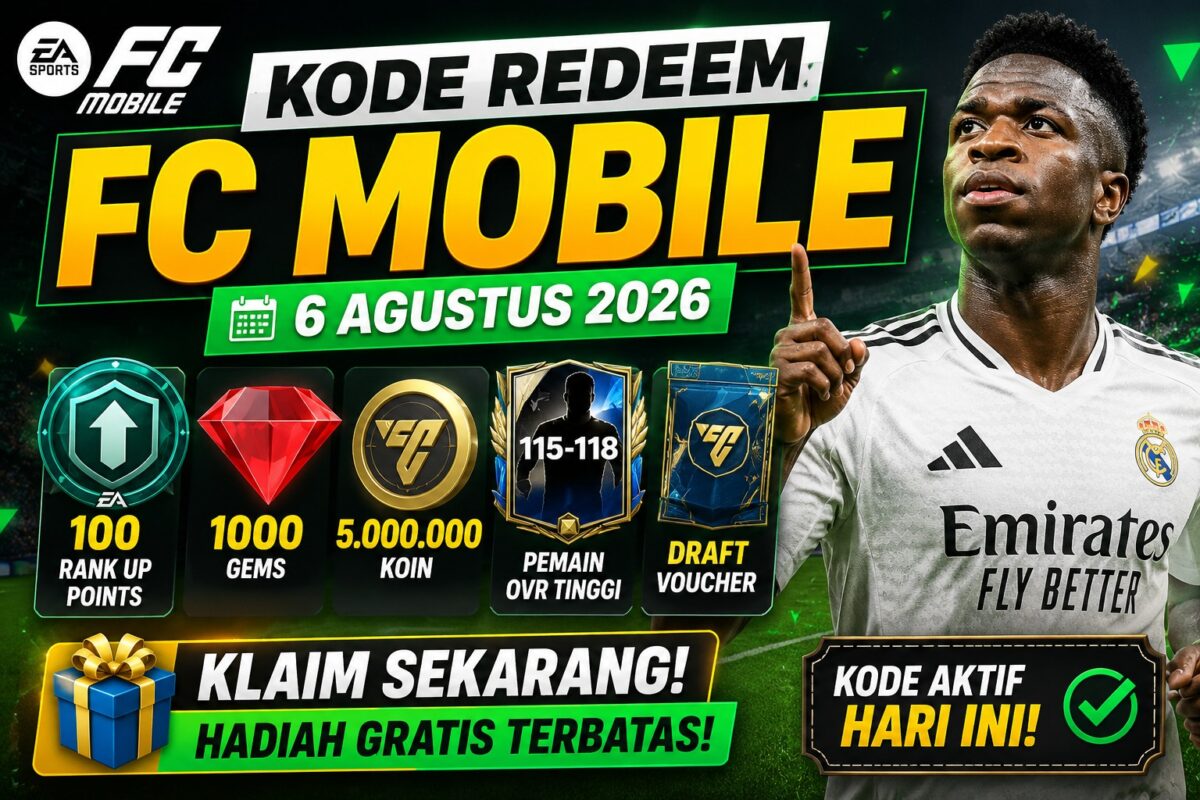 Kode Redeem FC Mobile Terbaru 6 Agustus 2026, Klaim Gems dan Rank Up Gratis