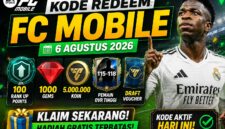 Kode Redeem FC Mobile Terbaru 6 Agustus 2026, Klaim Gems dan Rank Up Gratis 