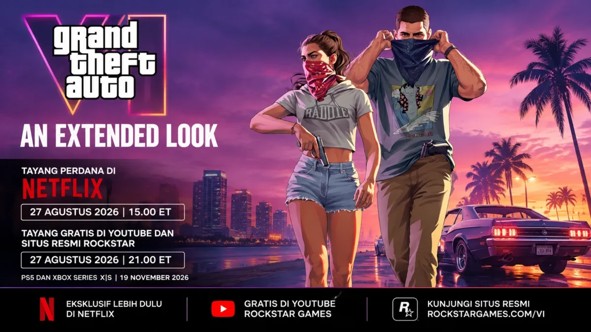 GTA VI Extended Look Tayang Perdana di Netflix (Foto: medcom/Ai)