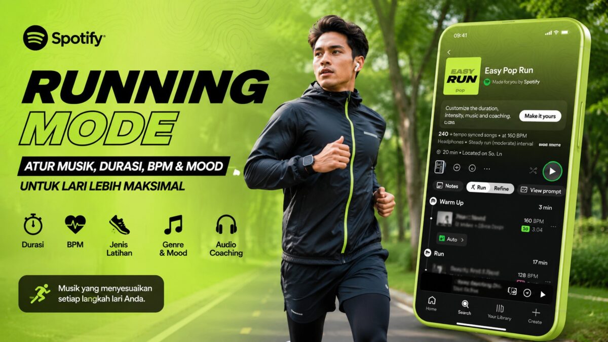 Spotify Running Mode Bikin Musik Lari Lebih Personal (Foto: medcom/Ai)