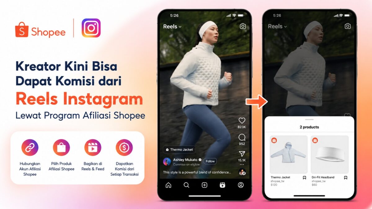 Reels Instagram Kini Bisa Jadi Sumber Komisi Shopee (Foto: Kompas/ Ai)