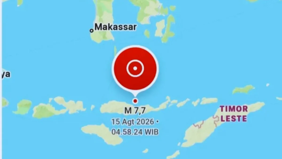 Gempa Magnitudo 7,7 Mengguncang Nusa Tenggara Timur (Foto: BMKG/RRI)