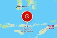 Gempa Magnitudo 7,7 Mengguncang Nusa Tenggara Timur (Foto: BMKG/RRI)