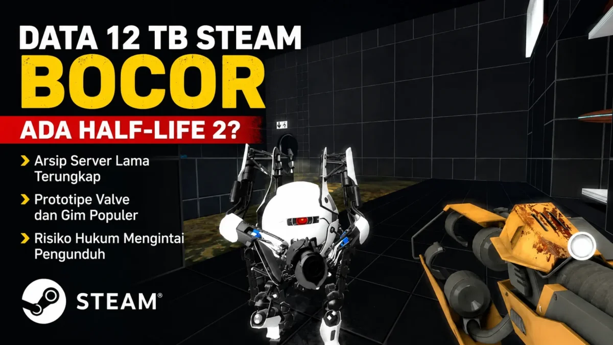 Arsip data Steam berukuran 12 TB yang bocor ke internet mengungkap berbagai build, prototipe, dan materi pengembangan gim lama, termasuk konten yang berkaitan dengan proyek Valve (Foto:  X/HL_Alyx_NoVR/medcom)