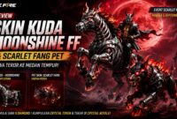 Skin Kuda Moonshine FF dan Scarlet Fang Pet menjadi hadiah utama dalam event Scarlet Moon Free Fire.