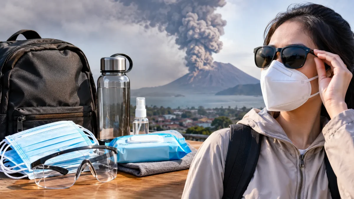 Ilustrasi. Abu Anak Krakatau Menyebar, 4 Barang Ini Perlu Disiapkan
